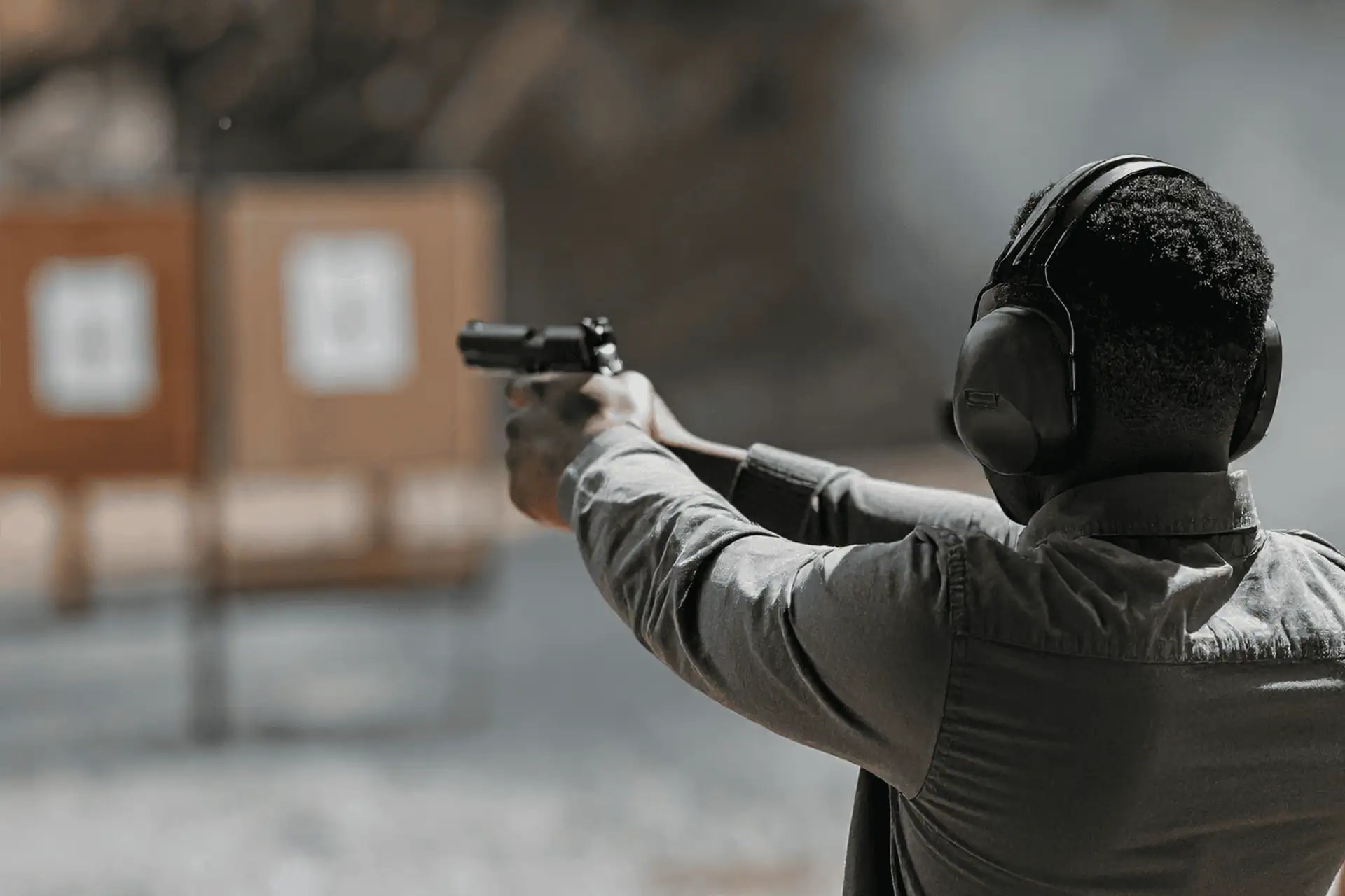 Firearm handler completing a Regulation 21 compliance assessment at the range