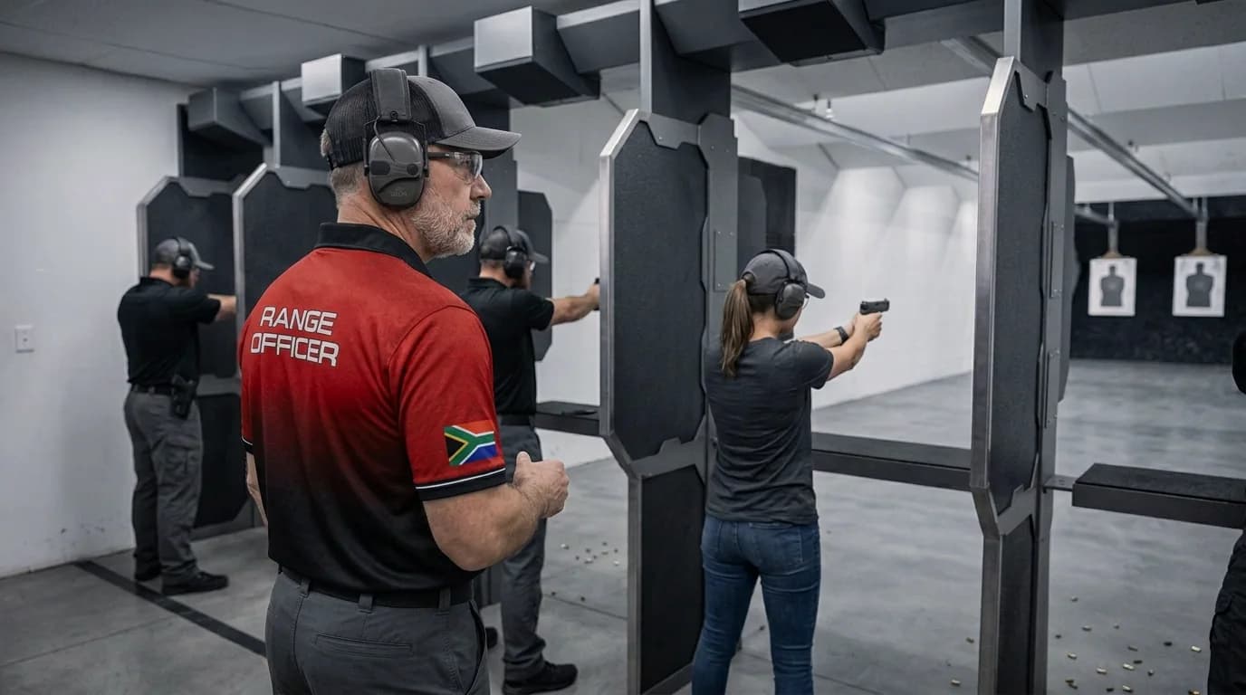 Range Officer supervising shooters on the firing line