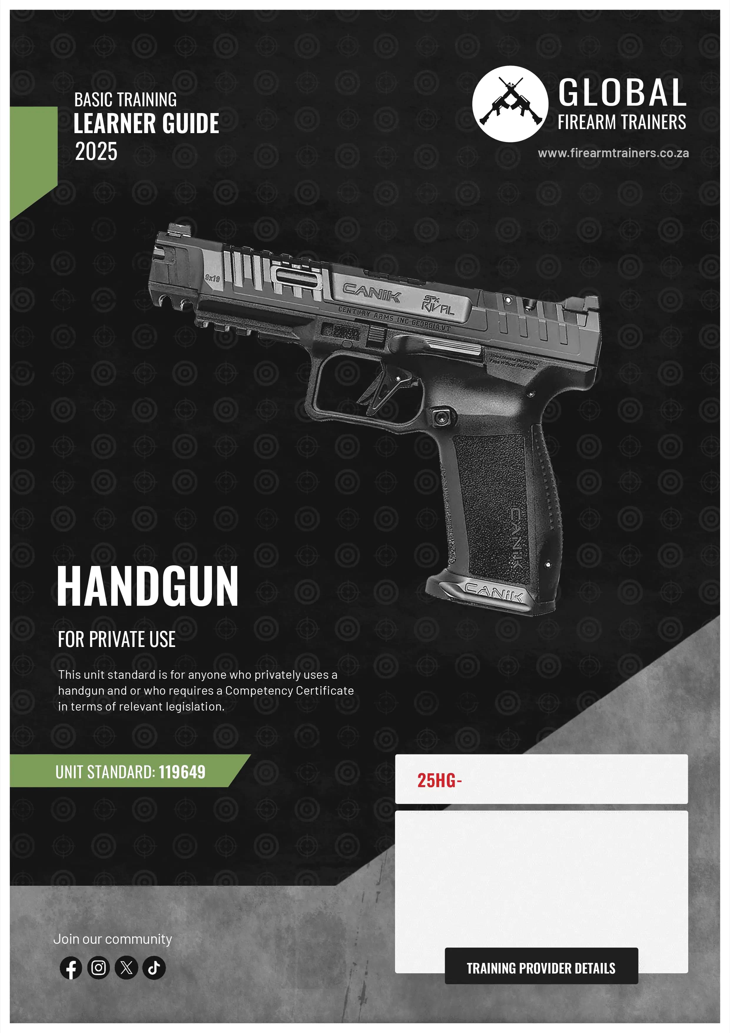 Handgun learner guide cover