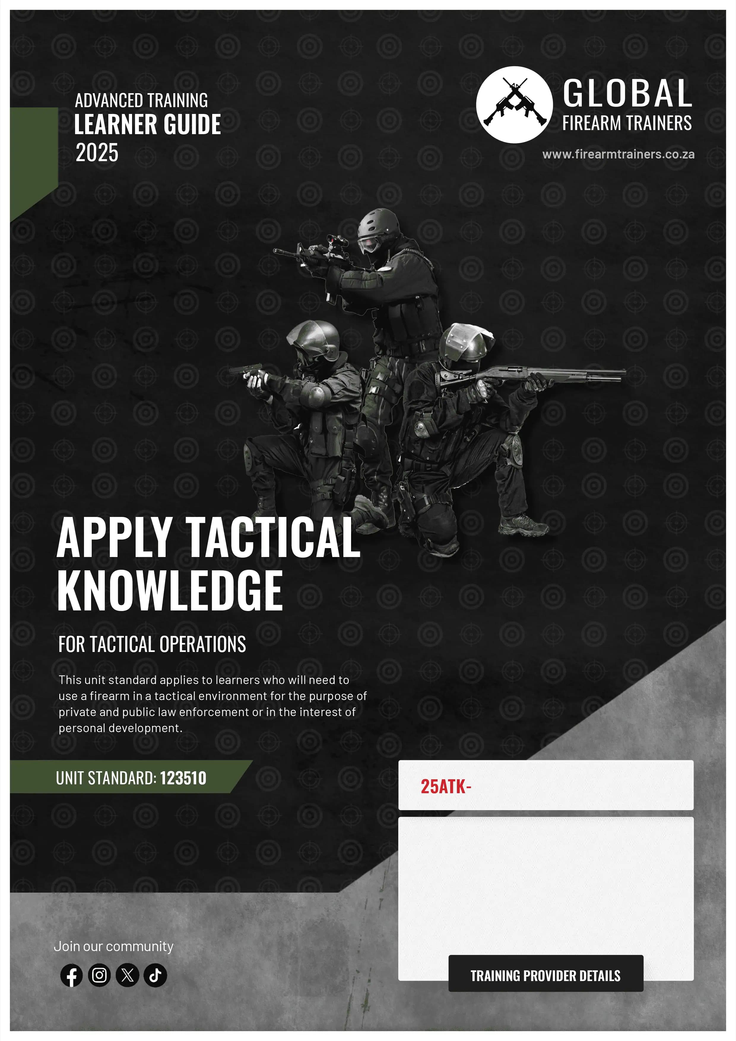 Tactical Knowledge learner guide cover