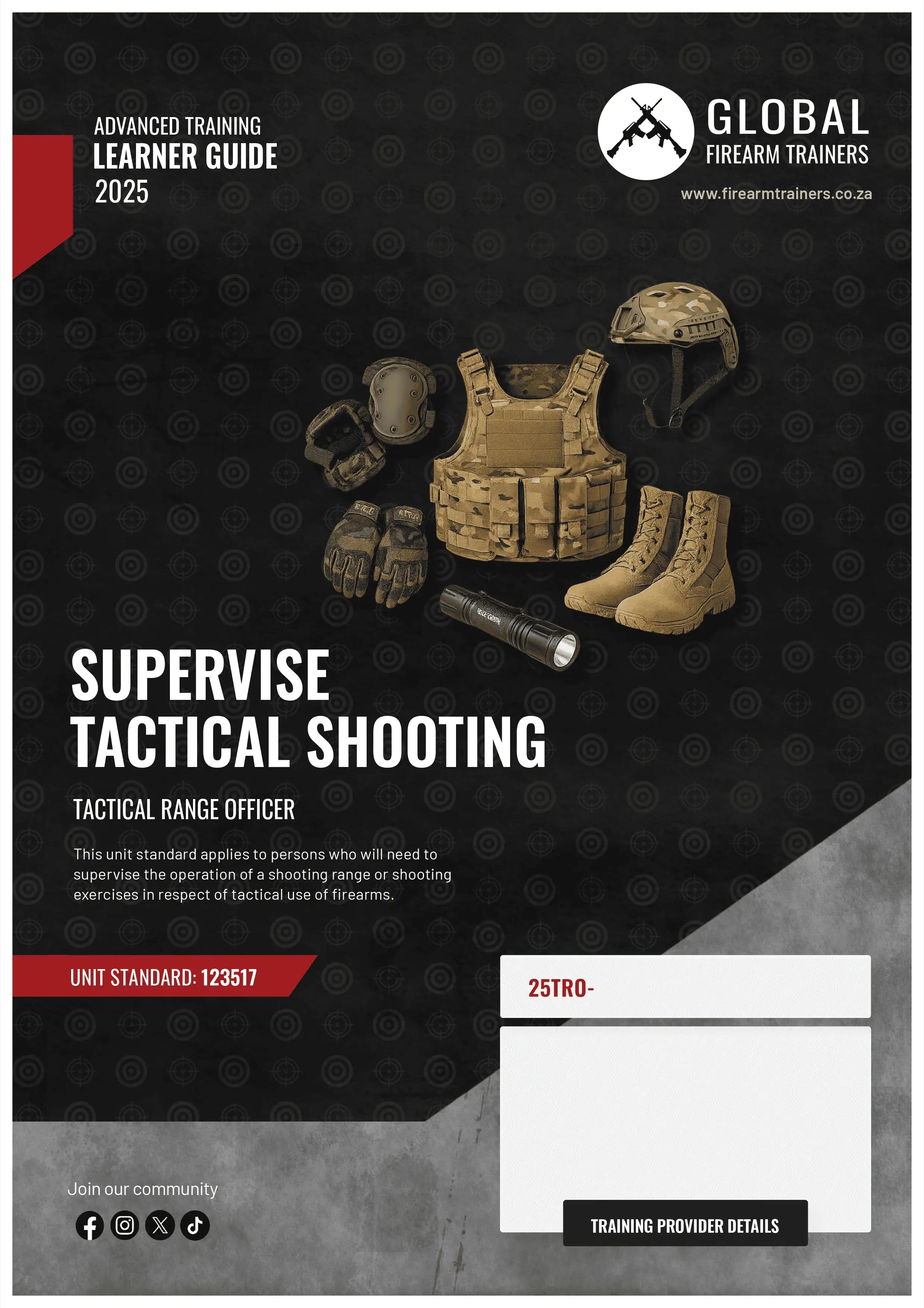 Supervise Tactical Shooting learner guide cover